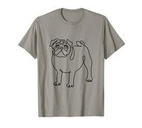 Pug Line Minimal Maglietta