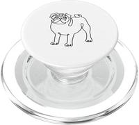 Pug Line minimal PopSockets PopGrip per MagSafe