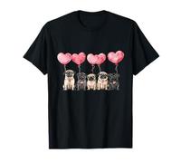 Pug Lover Colorato Ritratto Cane Animale Carino Pug Proprietario Maglietta