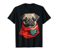 Pug Lover Colorato Ritratto Cane Animale Carino Pug Proprietario Maglietta