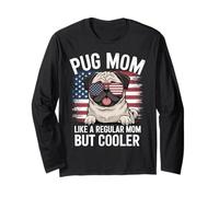 Pug Mom - Divertente motivo per la festa della mamma Maglia a Manica