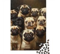 Pug Puzzle 1000 Pezzi Adulti, Allenamento Mentale, Attività Collettiva, Oggetto Decorativo, Idea Regalo Originale 1000pcs (75x50cm)