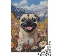 Pug Puzzle 1000 Pezzi, Cartografia Creativa, Progetto Condiviso, Decorazione Narrativa 1000pcs (75x50cm)