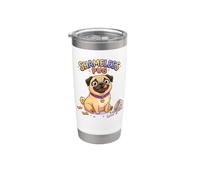 Pug senza vergogna Bicchiere termico in acciaio inox doppia parete