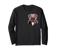 Pug Smoking Dapper Rosa Papillon San Valentino Cane Maglia a Manica