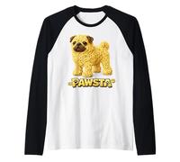 Pug Spaghetti Noodle Cucina Italiana Cucciolo Amore Maglia con Maniche Raglan