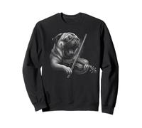 Pug Suonare Violino Violinista Amante dei cani Felpa