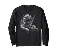 Pug Suonare Violino Violinista Amante dei cani Maglia a Manica
