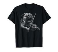 Pug Suonare Violino Violinista Amante dei cani Maglietta