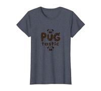 Pug Tastic Adorabile Amante dei Cani Stravagante Maglietta, Donna, Pervinca, L