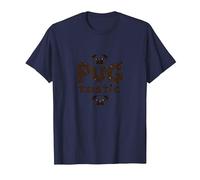 Pug Tastic Adorabile Amante dei Cani Stravagante Maglietta, Uomo, Navy, L
