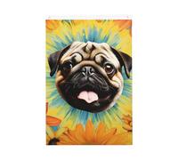 Pug Tie Dye Girasole Benvenuto Giardino Bandiera 2x3 Ft Doppio Lato No Fade Casa Yard Bandiere Foto Sfondo Festa Banner Per Cortile Portico Prato Decorazione Esterna