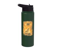 Pug ulula alla luna | Pug Graphic Stainless Steel Insulated Water Bottle