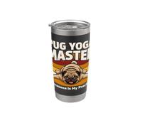 Pug Yoga Master Savasana è la mia posa pratica Bicchiere termico in acciaio inox doppia parete