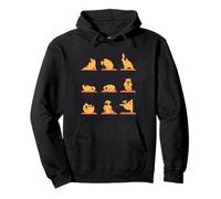 Pug Yoga Minimal Felpa con Cappuccio