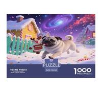 Pug1000 Piece Jigsaw Puzzle for Adults And Kids Educational Games ChristmasFun And Challenging for Home Decoration Great Gift Idea70x50cm/1000pcs