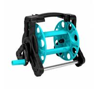 Pugermering Carrello Avvolgitubo Ergonomico | Supporto Stabile in Metallo, Manuale, Attrezzatura, per Lavaggio Auto, 25M