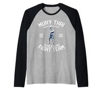 Pugile di Thai Boxing E MMA Maglia con Maniche Raglan