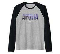 Puglia Prefettura Italia Città Puglia Vintage Design Italia Maglia con Maniche Raglan