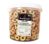 Puglialimentari Tarallucci al Finocchio Secchiello da 2 Kg Ideali per Aperitivi