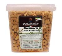 Puglialimentari Tarallucci Gusto Cipolla Secchiello da 2 Kg Ideali per Aperitivo