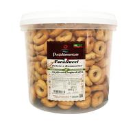 Puglialimentari Tarallucci Gusto Patate e Rosmarino Secchiello da 2 Kg Ideali per Aperitivo