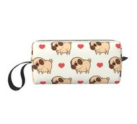 Pugliese Pug, Borsa per il trucco Borsa per cosmetici Borsa da toilette da viaggio portatile Borsa per trucco Organizer