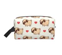 Pugliese Pug, Borsa per il trucco Borsa per cosmetici Borsa da viaggio portatile da viaggio Borsa per trucco Organizer