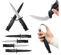 Pugnale di Gomma,4 Pezzi Coltello di Gomma da Allenamento,Coltello Finto,Pugnali Falsi,Coltello di Gomma,Arti Marziali Pugnale di Gomma Halloween Cosplay Prop,Addestramento Coltellini Finti per Prop