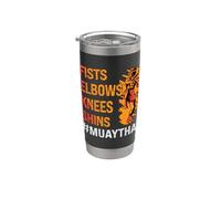 Pugni Gomiti Ginocchia Stinchi Combattimento Sport Combattimento Amore Muay Thai Bicchiere termico in acciaio inox doppia parete