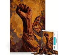 Pugno alzato con farfalla - Puzzle da 1000 pezzi per adulti - Regalo - Sfida mentale - Gioco facile - Tempo libero - Taglio preciso - Regalo speciale (38x26cm)