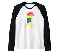 Pugno Chiuso L'Amore Vince Maglia con Maniche Raglan