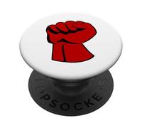 Pugno chiuso Lotta Red Protest PopSockets PopGrip Adesivo