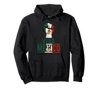 Pugno chiuso sollevato Viva Mexico Felpa con Cappuccio