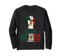 Pugno chiuso sollevato Viva Mexico Maglia a Manica