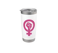 Pugno di potere femminista Bicchiere termico in acciaio inox doppia parete