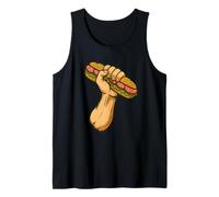 Pugno di protesta Che Solleva Una Resistenza di Un Ragazzo Sandwich Canotta