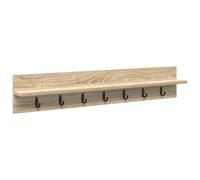 PUGYNBK Appendiabiti da parete in rovere Sonoma per corridoio | Legno resistente, ganci forti, salvaspazio, montaggio facile, design moderno