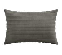 PUGYNBK Federa per cuscino, 2 pezzi, grigio scuro, 30 x 50 cm | velluto a coste di poliestere, trama a coste, cerniera nascosta, lavaggio a mano, uso interno, soggiorno, camera da letto