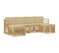 PUGYNBK Set zuppa da esterno in legno massello di acacia | Modulare, resistente alle intemperie, facile da pulire, per il giardino o la terrazza