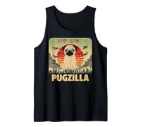 Pugzilla Pug Japanese Art Funny Pug Gifts for Men Women Kid Canotta