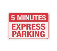 Puhayexi 5 Minutes Express Parking Sign Outdoor Metal Sign - 30,5 x 20,3 cm cartelli in metallo per affari, posto di lavoro, ufficio, casa, consegna, cartelli stradali, cartelli da giardino
