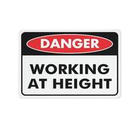 Puhayexi Cartello con scritta "Danger Working At Height", decorazione divertente per casa, porta, ufficio, cortile, in alluminio antiruggine, 30,5 x 20,3 cm, fori preforati, resistente alle intemperie