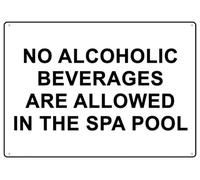 Puhayexi Cartello con scritta in inglese "No Alcohol Are Allowed In The Spa Pool Sign Outdoor, Uv Stampato Alluminio 30,5 x 20,3 cm, Resistente alle intemperie e Segnali di sicurezza per casa o