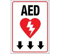 Puhayexi Cartello da parete Aed Below per affari, 20,3 cm x 30,5 cm, in alluminio antiruggine, stampa UV, 4 fori preforati. Durevole/resistente alle intemperie