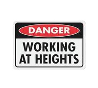 Puhayexi Cartello in metallo con scritta "Danger Working At Heights", 30,5 x 20,3 cm, per affari, lavoro, ufficio, casa, consegna, cartelli stradali, cartelli da giardino