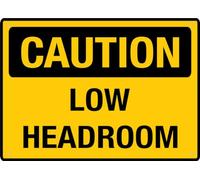 Puhayexi Cartello "Low Headroom", 20,3 x 30,5 cm, in alluminio antiruggine, resistente ai raggi UV, impermeabile, resistente alle intemperie e allo sbiadimento, 4 fori preforati