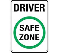 Puhayexi Driver Safe Zone For Business 8" X12" alluminio antiruggine stampato UV, 4 fori pre-forati. Durevole/resistente alle intemperie