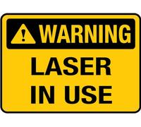 Puhayexi Laser In Use Sign Metal Signs 30,5 x 20,3 cm antiruggine alluminio, stampa a inchiostro UV, durevole/resistente alle intemperie all'aperto per la casa