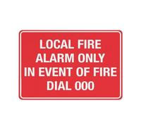 Puhayexi Local Fire Alarm Only In Event Of Fire Dial 000 Cartello 30,5 x 20,3 cm targa in latta ideale per giardino e cortile decorazione da parete